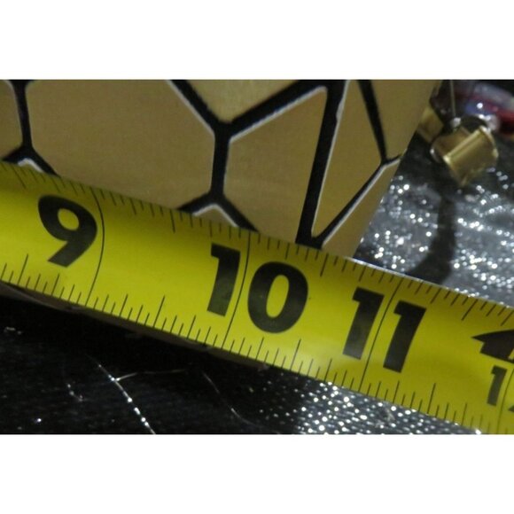 Patrizia Luca Milano made in Italy Gold Geometric Design Crossbody Satchel - Picture 8 of 11